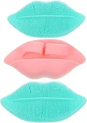 AUTSUPPL 3pc Men's Face Scrubber Exfoliating Brush Silicone Face Wash Brush for Cleansing Exfoliating Random Color