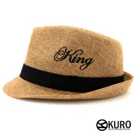 在飛比找蝦皮商城優惠-KURO-SHOP KING 客製化電繡夏日紳士草帽