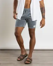 [Skylark] Skylark Men's Tether Elastic Waist Shorts in Grey Size XL XL Grey