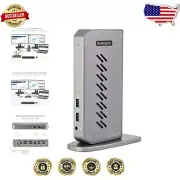 Universal USB-C/USB-A Docking Station: 14 Ports, Dual 4K Display, Compact Design