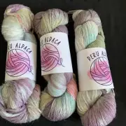 alpaca wool blend yarn hank 3* 100g (#A846)