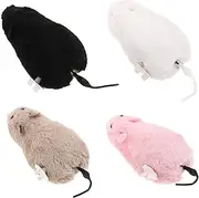 BESPORTBLE 4Pcs Plush Wind Up Mouse Cat Realistic Fake Mice with Clockwork Mechanism for Cats Dogs Soft Furry Design for Interactive Play for Parties Pranks
