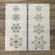 Christmas Snowflake Snow Stencils Template Decor For Windows Baking Coffee