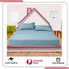 Pine Bed House Frame in Pink for Kids and Toddlers