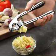 Garlic Press Stainless Steel Handle Crusher Mincer Chopper Squeeze Ginger Cutter