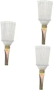 3pcs Horse Hair Comb Livestock Grooming Rake Metal Grooming Brush Pet Hair Removal Tool