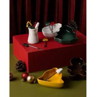 免運 新品 Le Creuset 歡樂耶誕/鏟座盤/點心盤/聖誕樹/綠光森林/蛋糕盤/水果盤/聖誕禮物/碗筷收納/盤