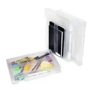 Marbig Plastic A4 File Case Clear With Clip Label
