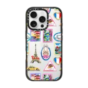 iPhone 16 Pro Impact Case Vintage Luggage Stickers
