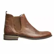 Mens Julius Marlow Abort Casual Work Distressed Leather Tan Boots 6