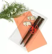 Chopsticks & Chopstick Rest Holder Pair Set Saisyoku Gozen Tokimeki Club Satoh