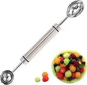 Watermelon Baller Scoop Set | Double-Headed Watermelon Cutter Scooper - Stainless Steel Spoon for Cantaloupe Ice Cream Sorbet Dessert Ball