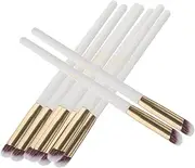 10pcs Eye Makeup Brush Set under Eye Concealer Brushes Angled Round for Professional Personal Use