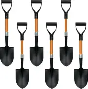 27'' Fiberglass Mini Round Shovel Hand Digging Tool With D-Grip Handle 6 Pack