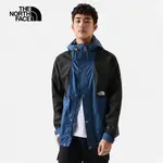 THE NORTH FACE ｜北面男款黑藍拼接防水透氣寬鬆連帽衝鋒衣｜5JZJMPF