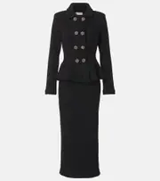 [Self-Portrait] Self-Portrait Peplum embellished blazer dress AU 10 black