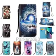 Case for iPhone 14 13 12 11 Pro XR XS Max Plus 8 7 Pattern Leather Wallet Cover