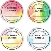 Candle Labels, 500Pcs 2 Inch Waterproof Labels for Candle Making Supplies, Custo