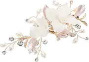 DECORNIJIA Ceramic Flower Hair Clip for Women Elegant Floral Design Alligator Clip Bridal Headpiece for Weddings and Photoshoots Durable Accessory for Special Occasions