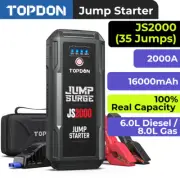 NEW TOPDON JS2000 2000A 12V UltraSafe Portable Lithium Car Battery Jump Starter