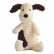 Pet Dog Toys Fasade Molars Vent Training Corduroy Monkey Pig Vocal Plush Toys(White Dog )