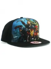 New Era Avengers Assemble 9fifty Snapback Hat Adjustable Cap Official Black NWT