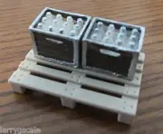 Borden's Milk Crates (2) with Pallet for your Model Train Scenery