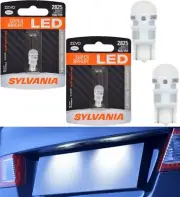 Sylvania ZEVO LED Light 2825 White 6000K Two Bulb License Plate Tag Upgrade Fit