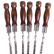 Russian Shashlik Shampur Kebab BBQ Sticks Skewers BBQ Mangal Grill 6pcs