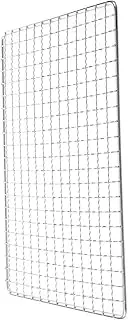 BAZEITFLOW 1Pc Durable Barbecue Net Reusable BBQ Mat for Camping High Temperature Resistant Easy to Clean for Grilling Fish Meat Silver Design