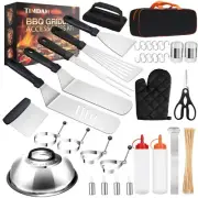 142pcs Griddle Scraper Grill Outdoor Bbq Accessories Kit Tools Flat Top