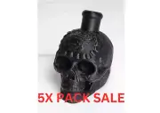 5X Aztec Mayan Death Whistle Skull Matte Black Premium 3D-Printed Loud Scream