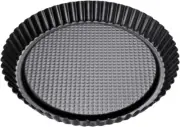 Non-Stick Carbon Steel Flan/Tart Pan, 11-Inch, Grey