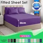 2000TC Microfiber 3PCS Fitted Sheet Set Soft Bed Sheets Single/Double/Queen/King