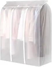[YUNFANG] Garment Bags for Closet Storage, Garment Clothes Cover Protector Hanging Garment Storage Bag, Translucent Dustproof Waterproof Hanging Storage Bag for Wardrobe with Full Zipper 50 x 100 x 120cm
