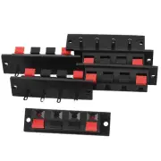 6Pcs Audio Cable Single Row 4 Position Push in Jack Speaker Terminals