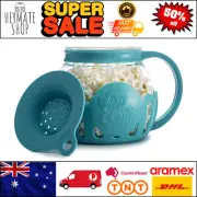 Ecolution's Patented Micro-Pop Microwave Popper Popcorn Maker 1.5-Quart Teal NEW