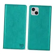 ZZXX for Wallet Case with [RFID Blocking] Card Slot iPhone 13 Mini Lake Blue