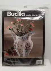 BUCILLA PLASTIC CANVAS --VINTAGE FLORAL PITCHER