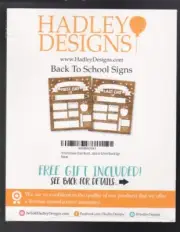 Hadley Designs Pack of 10 Back to School Chalkboard Signs NEW