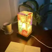 Multi Stone Agate Table Lamp/ Mix Agate Nightlight Stone Lamp, Stone Lamp Art