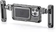 TILTA Khronos Phone Cage for iPhone 15 Pro with Adjustable Handle, Aluminium Alloy Mobile Videorig, Smartphone Case Stabiliser for Video Recording/Videography - Space Grey TK-IP15-PA-SG