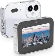 64MP 4K Digital Camera, 3 Inch Full Touch Screen Compact Selfie Vlogging Camera with Front & Rear Camera, 3600mAh Beginner Camera with Lock Screen Shooting, OTG Connection, for Teens Adult Beginner