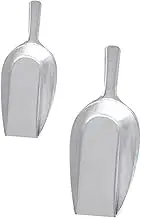 Cabilock 2pcs Aluminum Ice Cube Shovels Flour Scoops Practical Kitchen Tools for Ice Candy Nuts and Flour Versatile Food Scoops for Home Supermarkets and Bars
