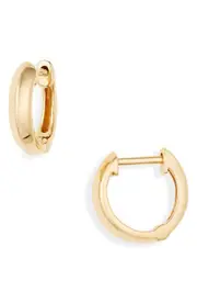 Dana Rebecca Designs Dana Rebecca Reese Brooklyn Knife Edge Huggie Hoop Earrings in Yellow Gold at Nordstrom One Size