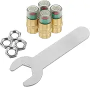 Luxshiny 4pcs Tire Pressure Monitor Valve Stem Caps Color Options for Cars Trucks Real Enhanced Fuel Efficiency Compatibility with Various Vehicles