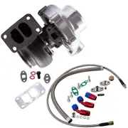 [MaXpeedingrods] Universal T70 Turbo Turbocharger T3 .82 A/R + Oil Drain Return FEED Line Kit