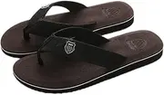 [LUCBEI] Shark Slippers Summer Trendy Fashion Flip-Flops Men's Flip-Flops Beach Shoes Outdoor Flip-Flops Home Slippers Summer Sandals (Color : Dark Brown, Size : 44)