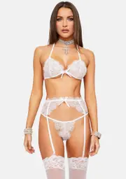 Dream Gleam Eyelash Lace Lingerie Set