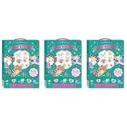 3x Bookoli Sparkly Activity Case: Sparkly Fun Sticker Craft Book Kids/Childrens